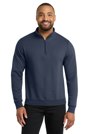 Port & Co PC78Q Core Fleece 1/4-Zip Pullover Sweatshirt, Navy