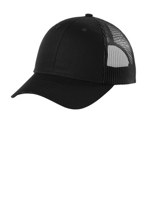 Port Authority C402LP Low-Profile Snapback Trucker Cap, Black