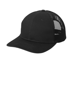 Port Authority C402 Snapback Trucker Cap, Black