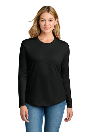 Next Level Apparel NL3911 Women's Cotton Relaxed Long Sleeve Tee, Black
