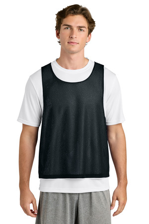 Sport-Tek ST512 Lacrosse Reversible Pinnie, Black/ White