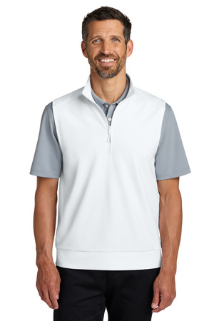 Port Authority K880V C-FREE Double Knit 1/4-Zip Vest, White