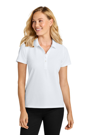 Port Authority LK845 Women's Dry Zone Stain-Release Grid Polo, White