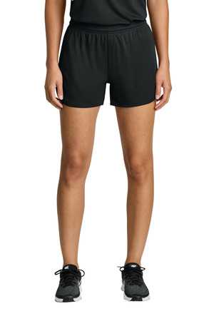 Sport-Tek LST447 Women's Club 3 Track Short, Black