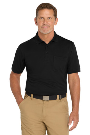 CornerStone CS4020P Industrial Snag-Proof Pique Pocket Polo, Black