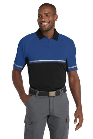 CornerStone CS423 Select Lightweight Snag-Proof Enhanced Visibility Polo, Royal/ Black
