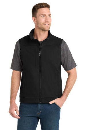 CornerStone CSV60 Duck Bonded Soft Shell Vest, Black
