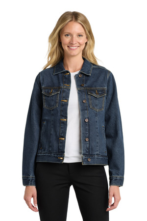 Port Authority L7620 Women's Denim Jacket, Denim Blue