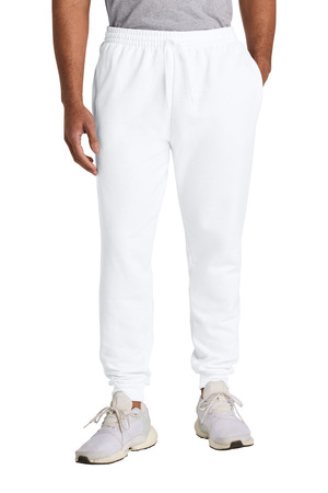 Jerzees IC50M Ultimate Unisex CVC Ring Spun Pocket Jogger, White