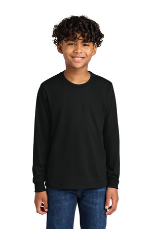 Next Level Apparel NL3311 Youth Cotton Long Sleeve Tee, Black