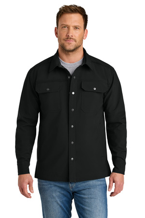 CornerStone CSJ73 Soft Shell Shirt Jacket, Black