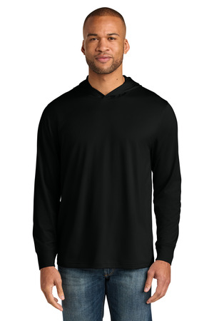 CornerStone CS440LSH Workwear Pro Long Sleeve Hooded Tee, Black