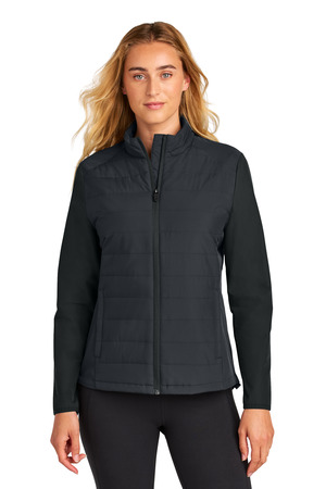 Sport-Tek LST940 Women's Teknical Hybrid Jacket, Black