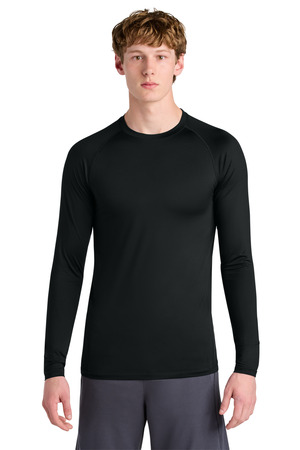 Sport-Tek ST120LS PosiCharge Compression Long Sleeve Tee, Black