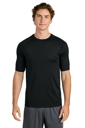 Sport-Tek ST120 PosiCharge Compression 1/2-Sleeve Tee, Black