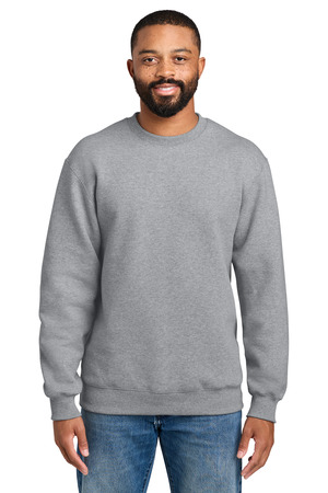 Port & Co PC107 Foundation Fleece Pullover Crewneck Sweatshirt, Athletic Heather
