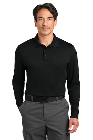 CornerStone CS452LS Workwear Pro Tactical Long Sleeve Polo, Black