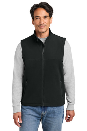 CornerStone CSF751 Fleece Overlay Vest, Black