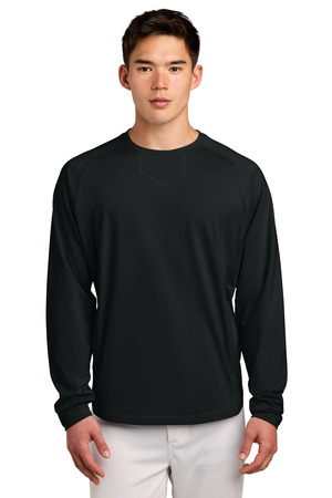 Sport-Tek ST859 Sport-Wick Stretch Pocketed Crewneck, Black