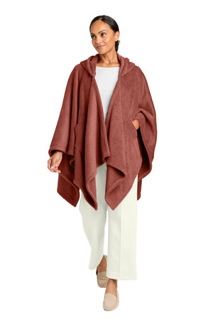 Port Authority BP44 Dream Plush Open Hoodie, Canyon Clay