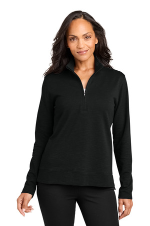 Port Authority LK821 Women's Breakwater 1/4-Zip, Deep Black