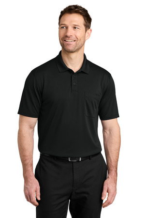 Port Authority K240P Wearever Performance Pique Pocket Polo, Deep Black