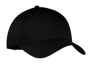 Port Authority CP80 Six-Panel Twill Cap, Black