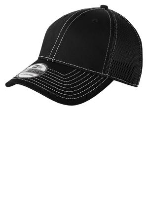 New Era NE1120 Stretch Mesh Contrast Stitch Cap, Black/ White