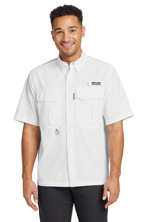 Eddie Bauer EB602 Short Sleeve Performance Fishing Shirt, White