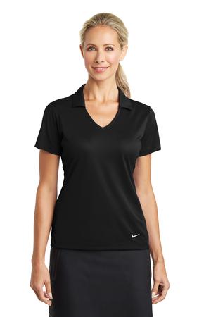 Nike 637165 Women's Dri-FIT Vertical Mesh Polo, Black