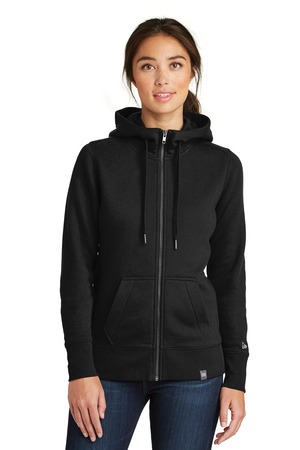 New Era LNEA502 Women's French Terry Full-Zip Hoodie, Black