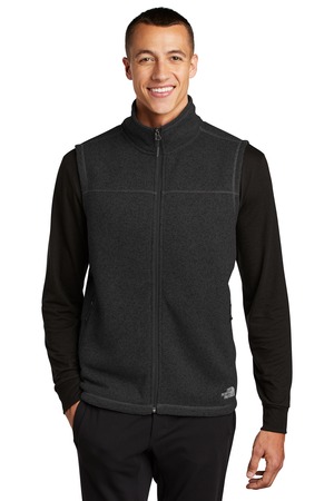 The North Face NF0A47FA Sweater Fleece Vest, TNF Black Heather