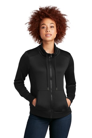 New Era LNEA530 Women's Performance Terry Full-Zip Cowl, Black