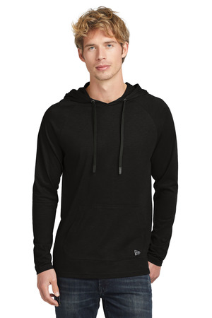 New Era NEA137 Tri-Blend Hoodie, Black Solid