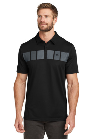 TravisMathew TM1MU416 Cabana Chest Stripe Polo, Black