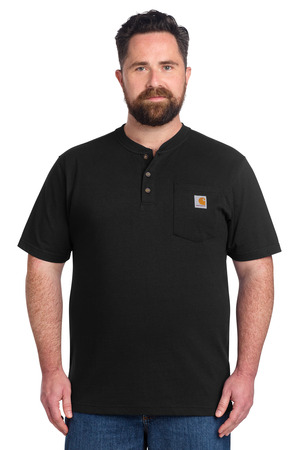 Carhartt CTK84 Short Sleeve Henley T-Shirt, Black