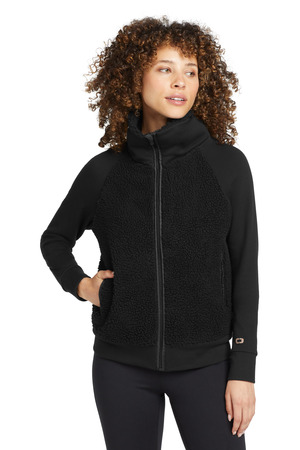 OGIO LOG815 Women's Luuma Sherpa Full-Zip, Blacktop