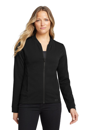OGIO LOG820 Women's Hinge Full-Zip, Blacktop