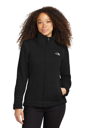 The North Face NF0A3LH8 Women's Sweater Fleece Jacket, TNF Black Heather