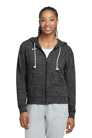 Nike CN9402 Women's Gym Vintage Full-Zip Hoodie, Team Black