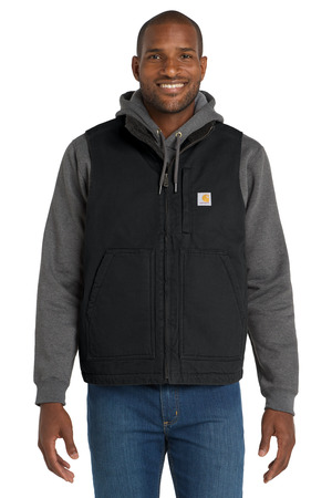 Carhartt CT104277 Sherpa-Lined Mock Neck Vest, Black