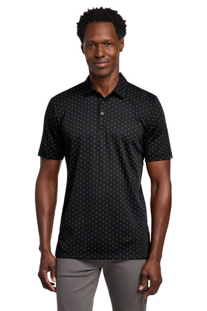 TravisMathew TM1MY403 Oceanside Geo Polo, Black/ Aegean Blue