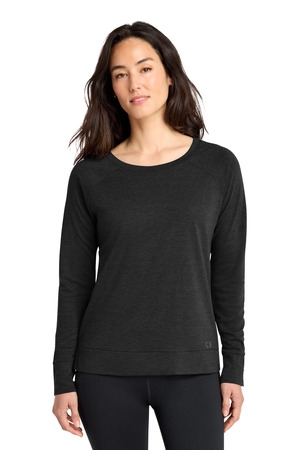 OGIO LOG150 Women's Command Long Sleeve Scoop Neck, Blacktop
