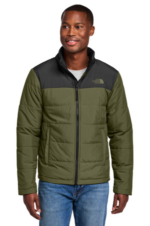 The North Face NF0A7V6J Chest Logo Everyday Insulated Jacket, Burnt Olive Green