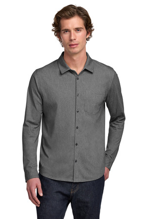 OGIO OG161 Extend Long Sleeve Button-Up, Blacktop Heather
