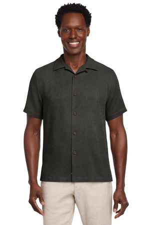 Tommy Bahama ST325384TB Tropic Isles Short Sleeve Shirt, Black