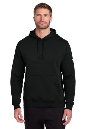 Nike NKDR1499 Club Fleece Sleeve Swoosh Pullover Hoodie, Black