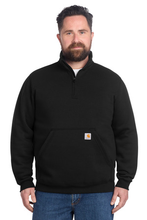 Carhartt CT105294 Midweight 1/4-Zip Mock Neck Sweatshirt, Black