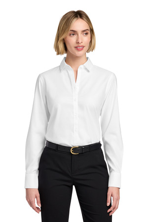 Brooks Brothers BB18003 Women's Wrinkle-Free Stretch Nailhead Shirt, White