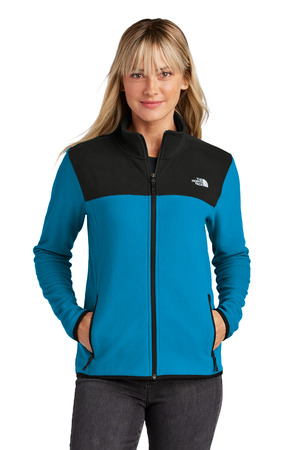 The North Face NF0A7V4K Women's Glacier Full-Zip Fleece Jacket, Hero Blue/ TNF Black